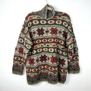 Express Tricot Vtg Jacquard Fair Isle Nordic Wool
Angora Mohair Blend Sweater S